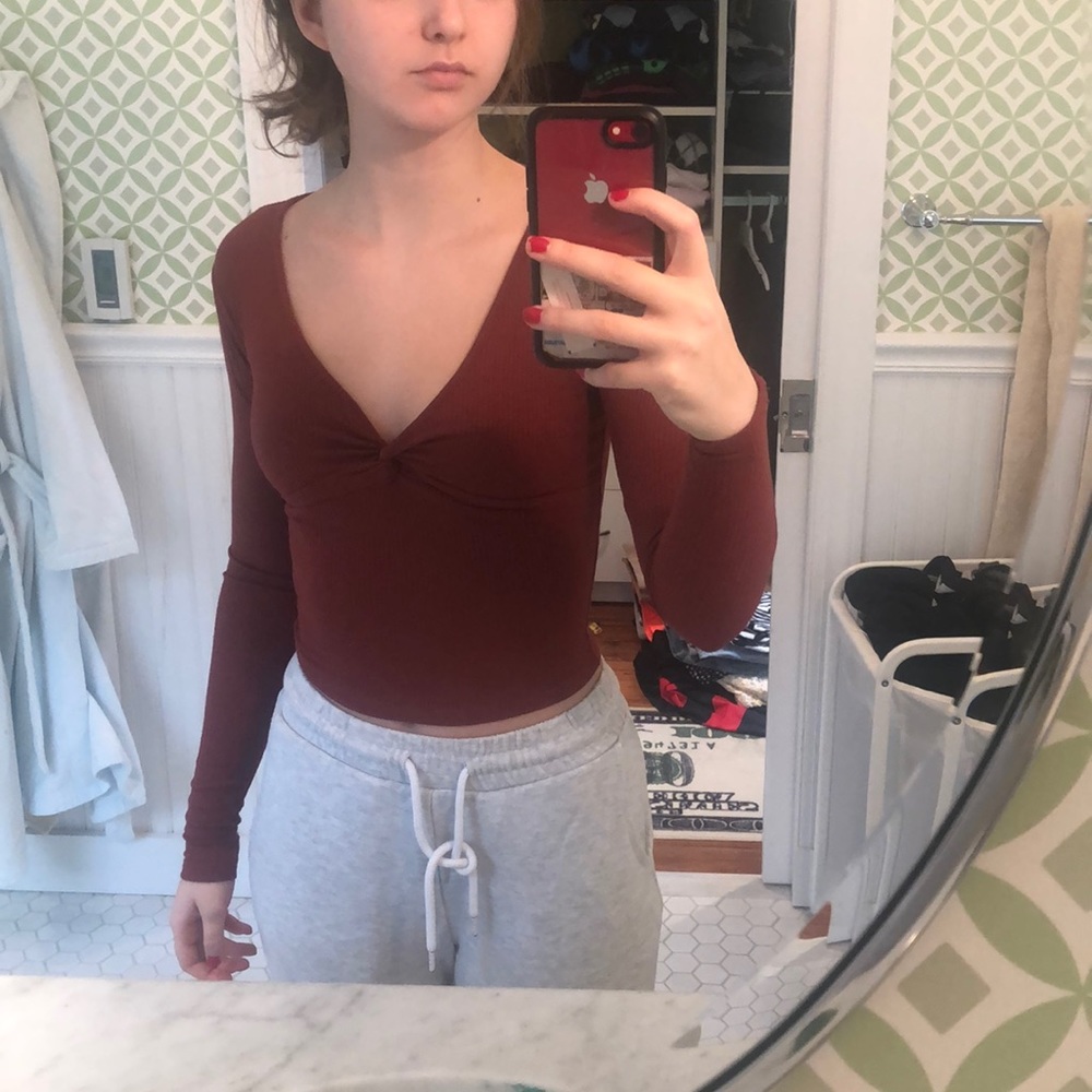rust brown long sleeve